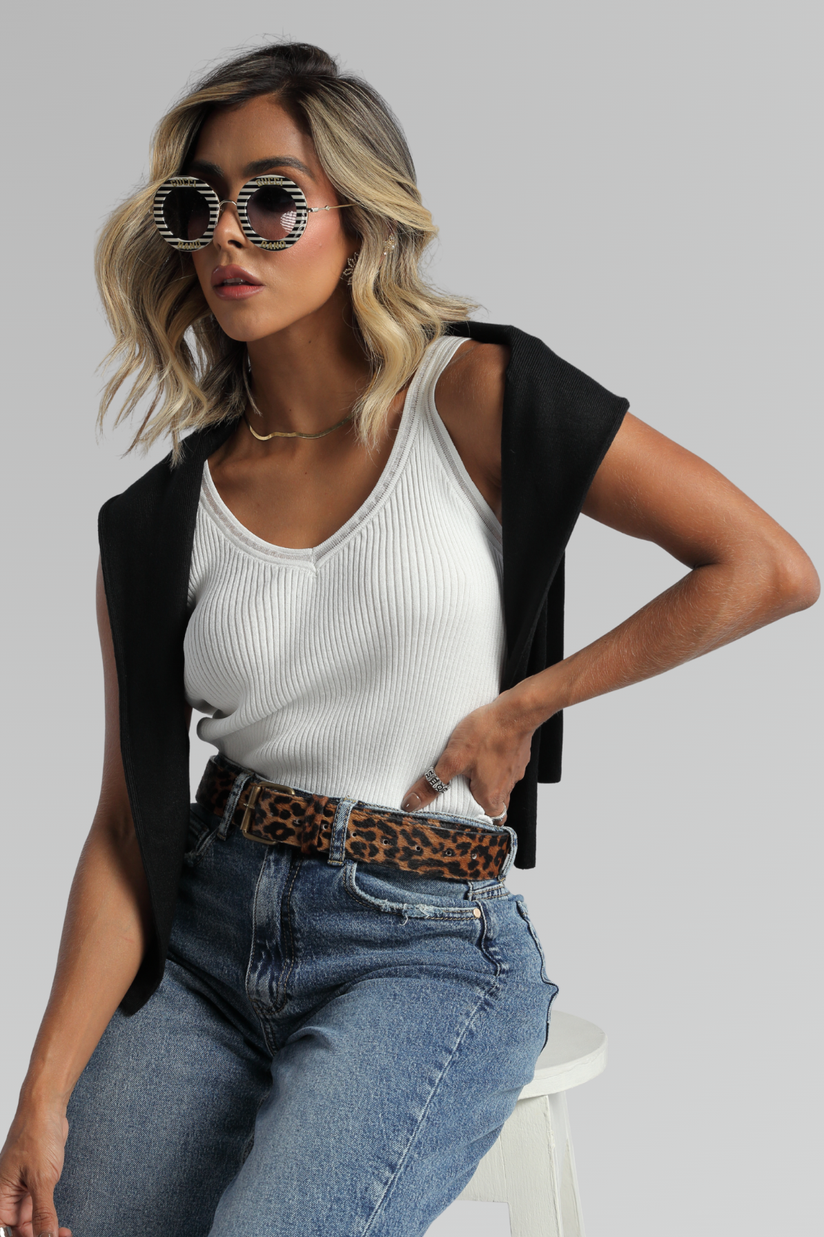 Blusa Básica de Tirantes