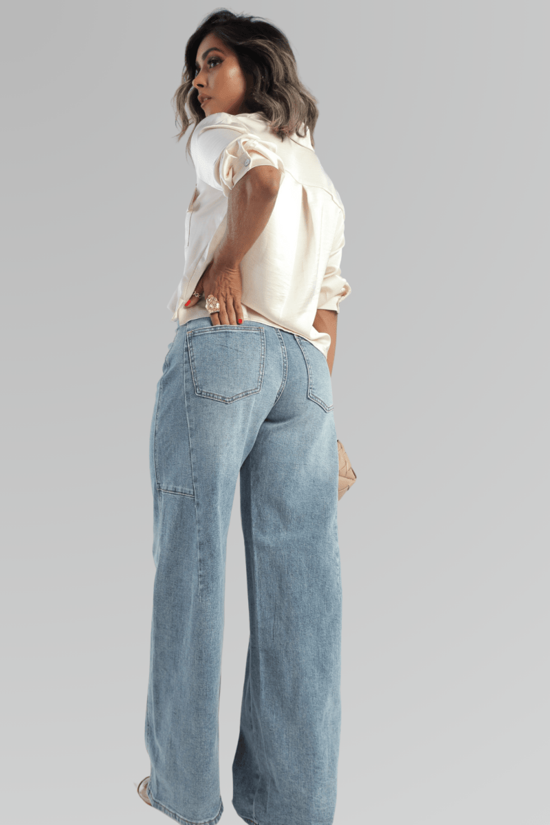 Blusa Blanca Satinada - Lola Mora