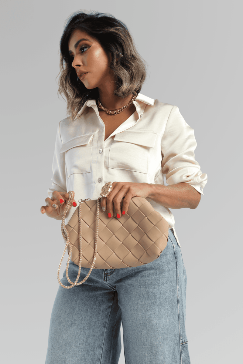 Blusa Blanca Satinada - Lola Mora