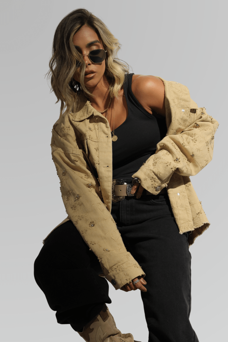 Chaqueta Beige Estilo Western - Lola Mora